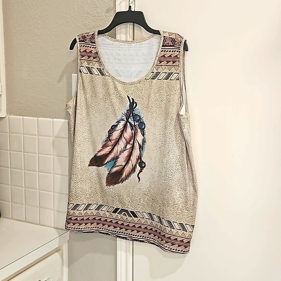 NEW Sleeveless Southwestern print Tank 4XL - Picture 3 of 7